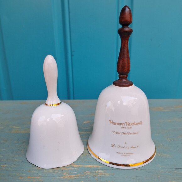 Vintage Bells Porcelain Norman Rockwell W Germany Duck Decoy Gifts for Mom Dad - Picture 7 of 13